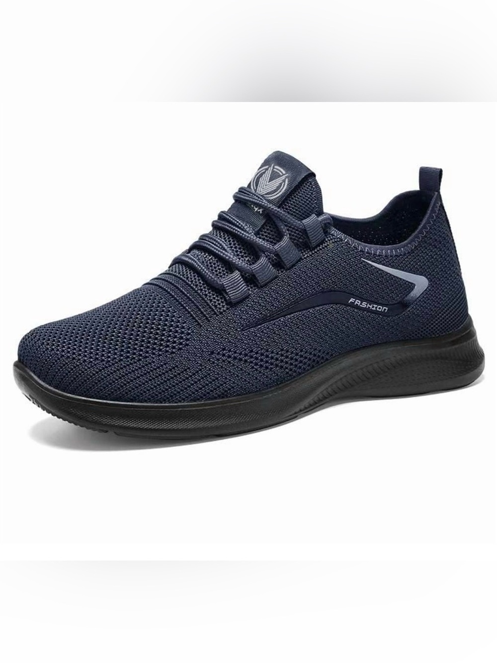 Men's Navy Knit Lightweight Casual Sneakers